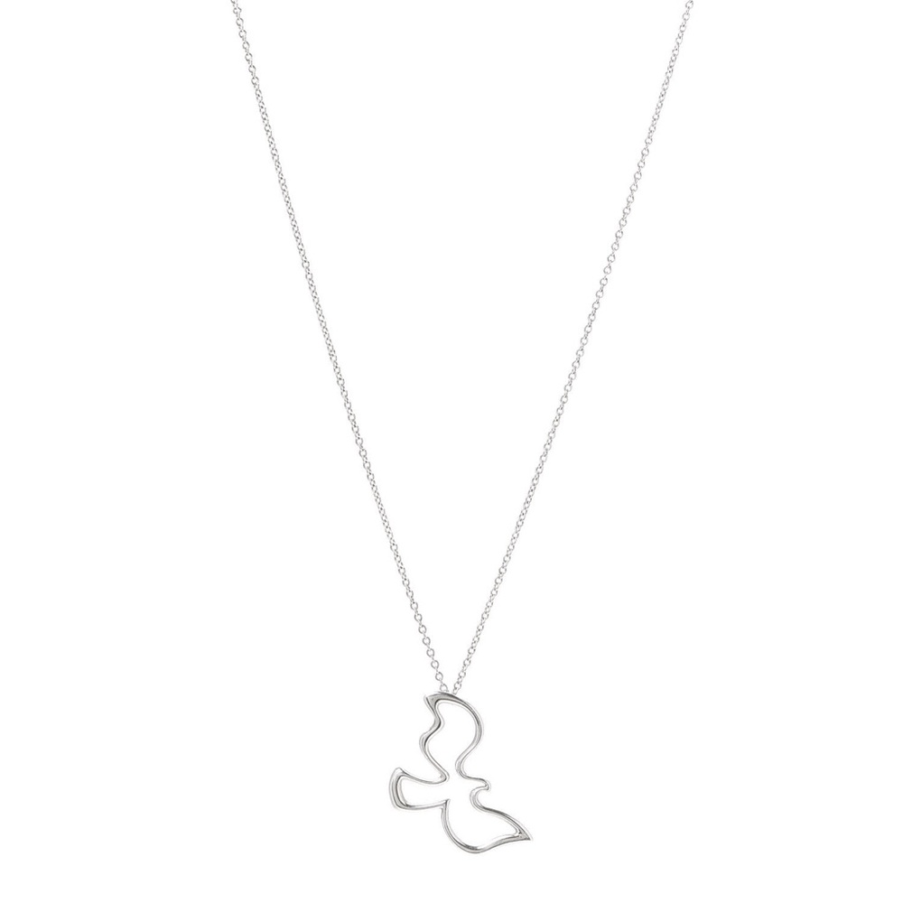 Tiffany Sterling Silver Paloma Picasso Dove Pendant Necklace